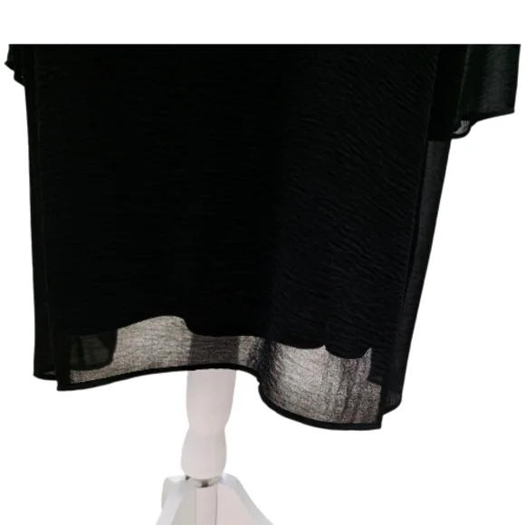 Tacera Elegant Black Long Sleeve Dress, Woman 2X - Picture 6 of 9
